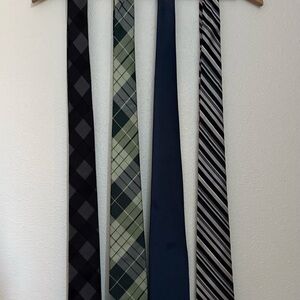 Express and David Taylor Mens Ties - Navy, Sage, Charcoal Patterns